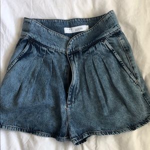IRO high waisted denim short.